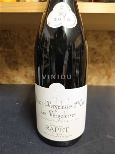 Burgundi Pernand-vergelesses Premier Cru Domaine Rapet Les Vergelesses 2018
