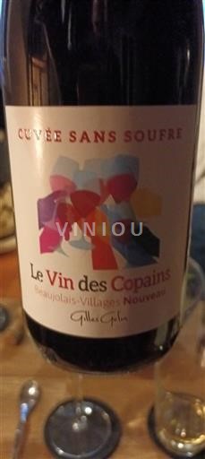 Beaujolais Ikke specificeret Gilles Gelin Le Vin des Copains - Sans Soufre Ikke årgangsbestemt