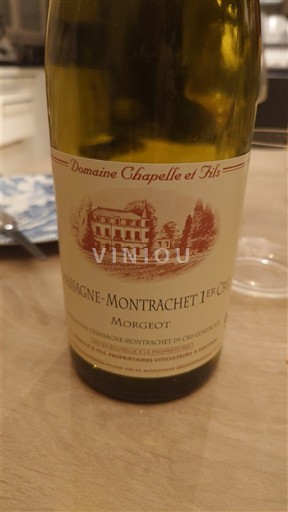 Burgundi Chassagne-Montrachet Premier Cru Domaine Chapelle et Fils Morgeot Ei vuosikertaa