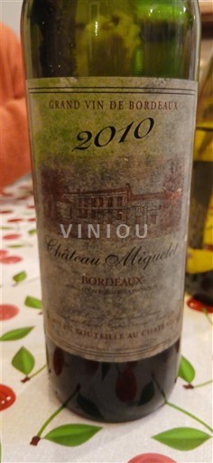Burdeos Bordeaux Château Miqueket 2010
