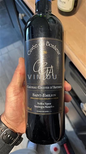 Bordeaux Saint-Émilion Château Graves d'Arthus du Bonheur 2016