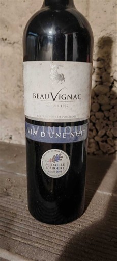 Languedoc và Roussillon Côtes de Thau Beauvignac Vin d'une nuit 2018