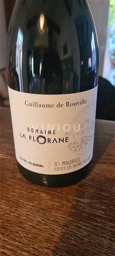 Rhônen laakso Côtes-du-rhône-villages Domaine La Florane Guillaume de Rouville 2023