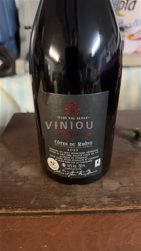 Rhônen laakso Côtes-du-rhône Clos Val Seille Le Syrah de Damien 2022
