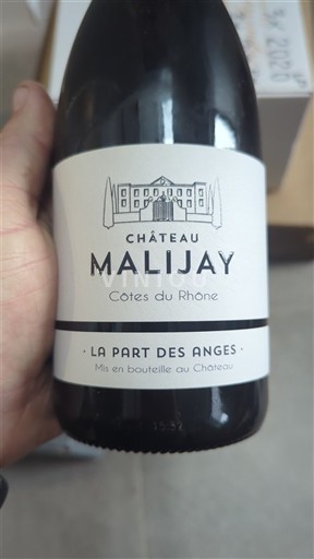 Vallée du Rhône Côtes-du-rhône Château Malijay La Part des Anges 2021 Non Millésimé