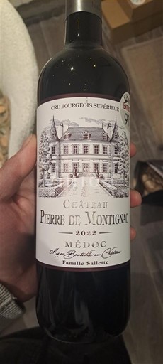 Bordeaux Médoc Cru Bourgeois Supérieur Château Pierre de Montignac 2022