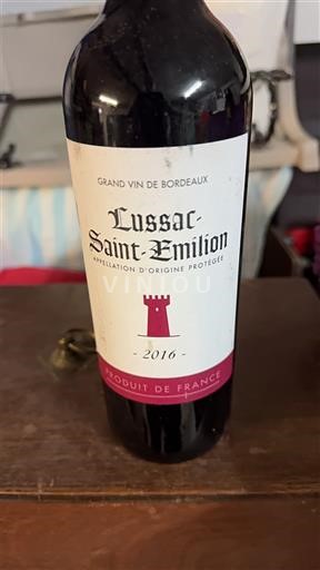 Bordeaux Lussac-saint-émilion Saint-Émilion 2016