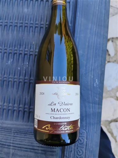 Burgundi Bourgogne Chardonnay Domaine Baptista La Vaivre 2024