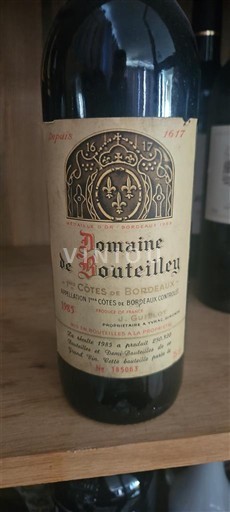 Bordeaux Côtes-de-Bordeaux Domaine Bouteilley 2015