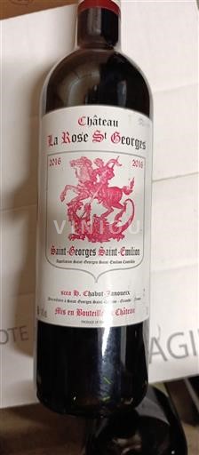 Bordeaux Saint-Georges-Saint-Émilion Château La Rose St Georges 2016
