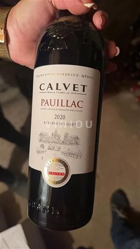 Bordeaux Pauillac Calvet Réservé du Gaet 2020
