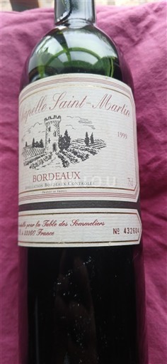 Bordeaux Chapelle Saint-Martin 1999