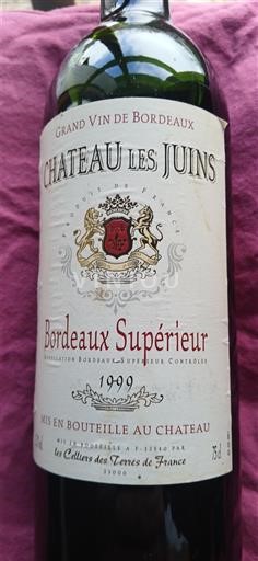 Bordeaux Bordeaux Supérieur Château Les Juins 1999