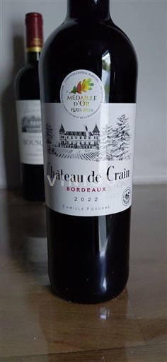 Bordeaux Château Crain 2022