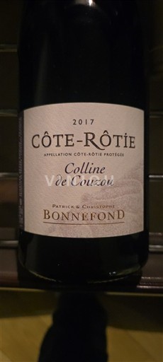 Valle del Rodano Côte-rôtie Patrick & Christophe Bonnefond Colline de Couzou 2017