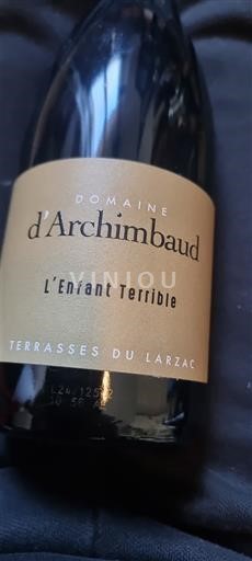 Languedoc Terrasses-du-larzac Domaine Archimbaud L'Enfant Terrible Ikke årgangsbestemt