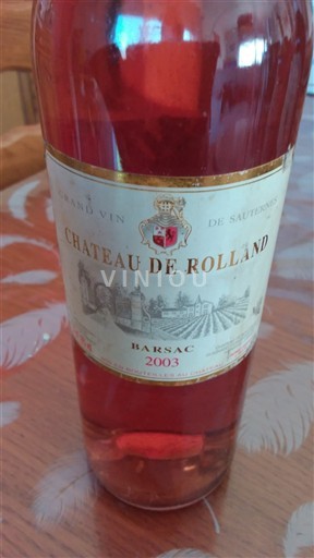Bordeaux Barsac Château Rolland 2003