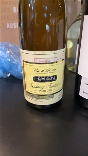 Alsace Vendanges Tardives Ch. WANTZ Vendanges Tardives Pinot Gris 2006