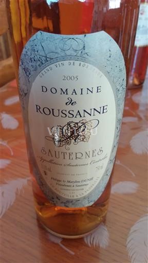 Bordeaux Sauternes Domaine Roussanne 2005