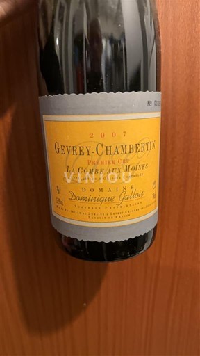 Burgundi Gevrey-Chambertin Premier Cru Domaine Dominique Gallois La Combe aux Moines 2007