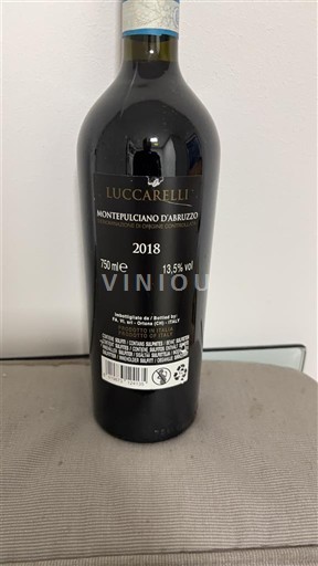 Abruzzo Wines Montepulciano d'Abruzzo Luccarelli 2018