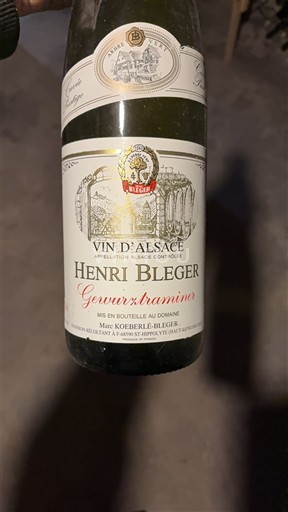 Alsasko Gewürztraminer Vendanges Tardives Henri Bleger Gewurztraminer 2015