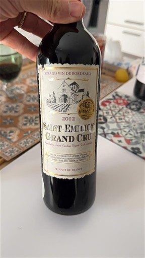 Bordeaux Saint-Émilion Grand Cru Produit de france 2012