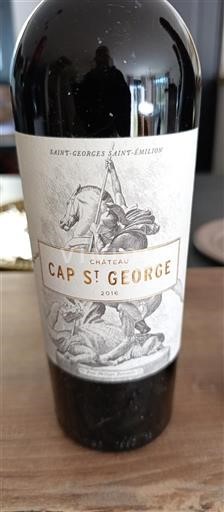 Bordeaux Saint-Georges-Saint-Émilion Château Cap Saint George 2016