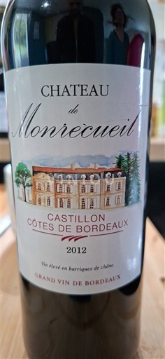 Burdeos Castillon-costas-de-burdeos Château Monrecueil 2012