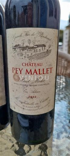 Bordéus Haut-Médoc Château Pey Mallet 2019