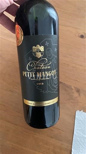 Bordeaux Saint-Émilion Grand Cru Grand Cru Château Petit Mangot 2018