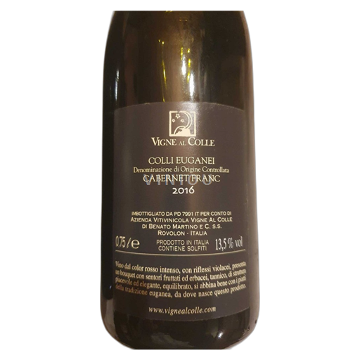 Véneto Colli Euganei Vigne al Colle Cabernet Franc 2016