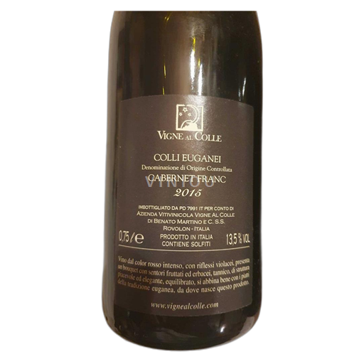 Véneto Colli Euganei Vigne al Colle Cabernet Franc 2015
