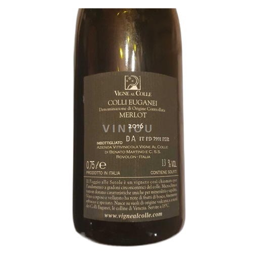 Véneto Colli Euganei Vigne al Colle Merlot 2016