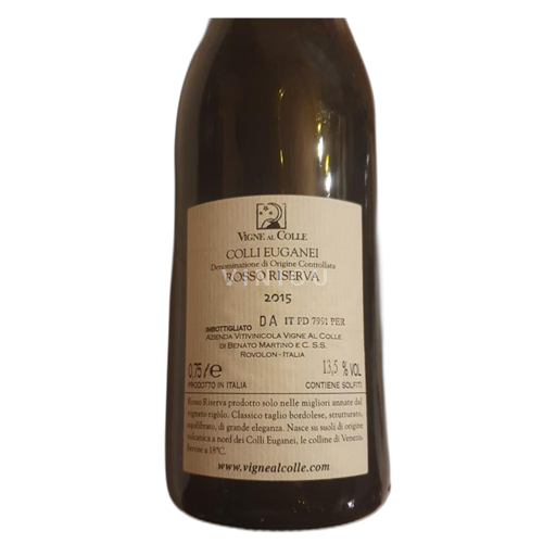 Véneto Colli Euganei Vigne al Colle Rosso Riserva 2015