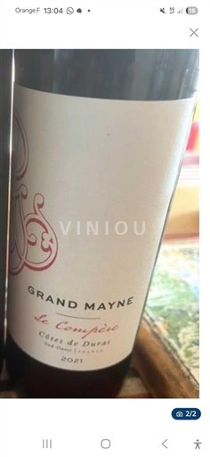 Lounais-Ranska Côtes-de-duras Grand Mayne Le Complice 2021