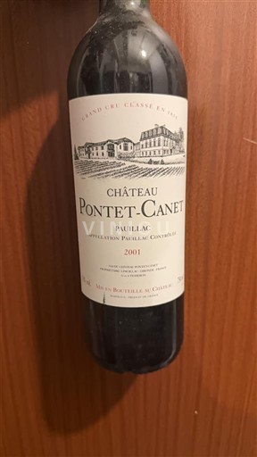 Bordeaux Pauillac Grand Cru Château Pontet-Canet 2001