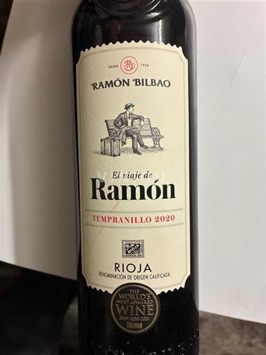 La Rioja rioja Ramón Bilbao El viaje de Ramón Tempranillo 2020