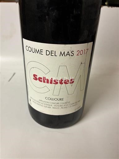 Roussillon Collioure Coume del Mas Schistes 2017