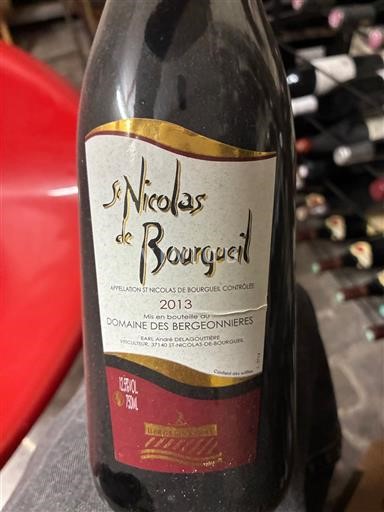 Loire-dalen Saint-Nicolas-De-Bourgueil Domaine S Bergeonnières 2013