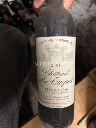 Bordeaux Graves Château Le Tuquet 2001