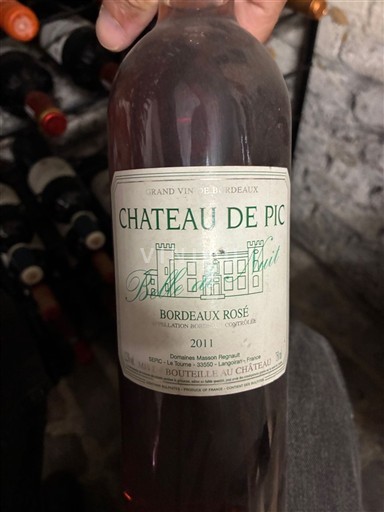 Bordeaux Bordo rose Château Pic 2011