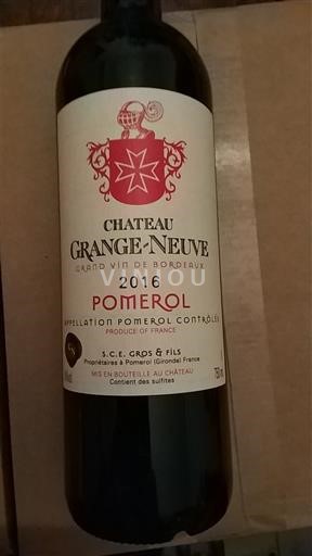 Bordeaux Pomerol Château Grange-Neuve 2016