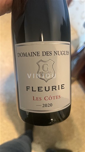 Beaujolais Fleurie Domaine S Nugues Les Côtes 2020