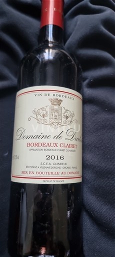 Bordeaux Bordeaux clairet Domaine Darbal 2016