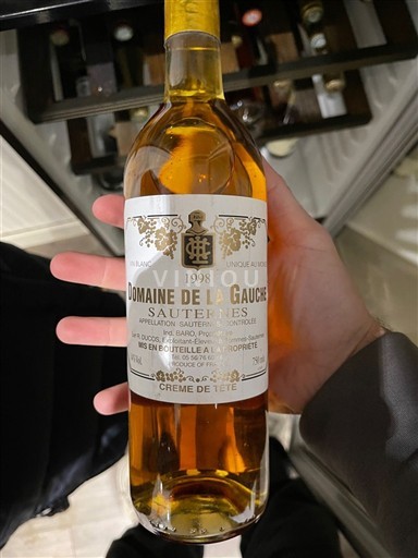 Bordeaux Sauternes Domaine La Gauche Crème de Tête 1998