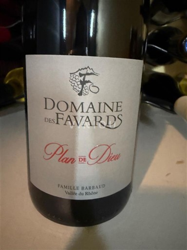 Rhônen laakso Määrittelemätön Domaine S Favards Plan de Dieu Ei vuosikertaa