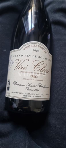 Bourgogne Viré-clessé Domaine André Bonhomme Vieilles Vignes 2020