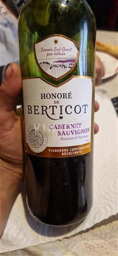 Akvitanien och Charentes Atlantique Honoré de Berticot Cabernet Sauvignon Icke årgångsbetecknad