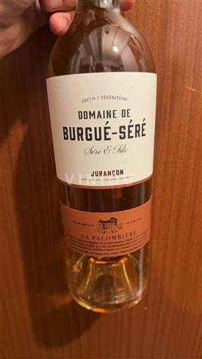 Sud-Ouest Jurançon Domaine Burgue-Séré La Palombière 2016